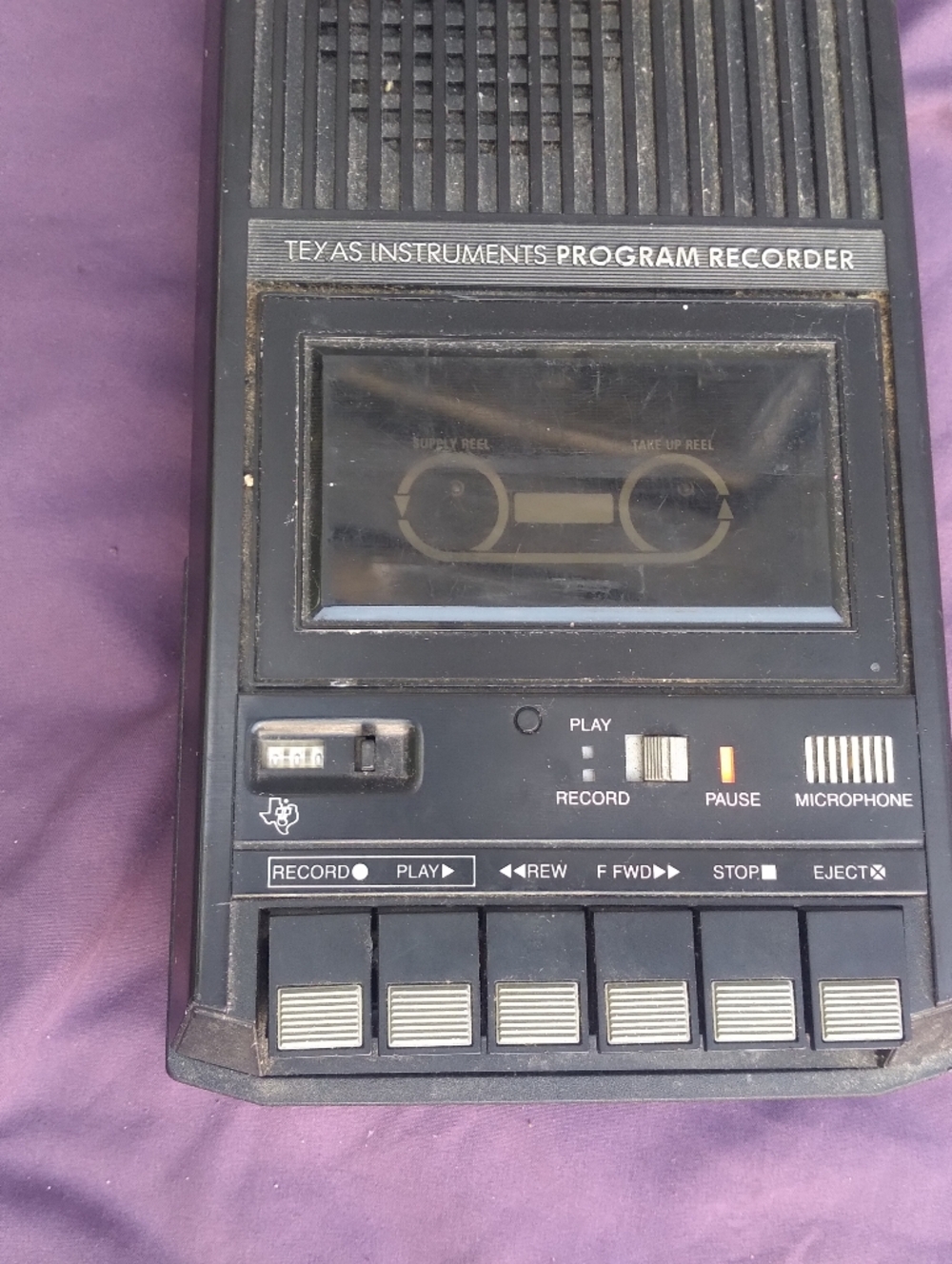 Texas Instruments Black Portable Program Recorder Microcassette Player - Picture 2 of 2